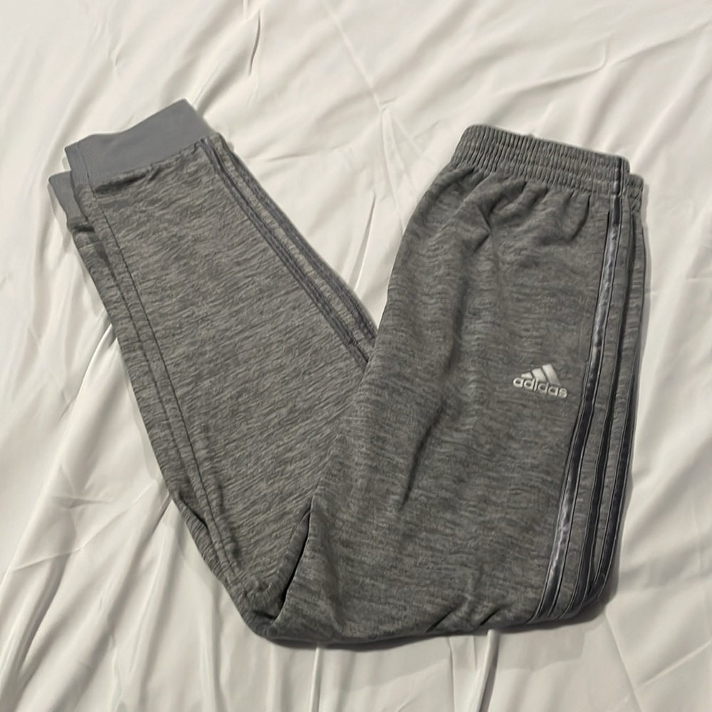 One of a kind Sliver and grey Adidas boys joggers